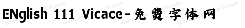 ENglish 111 Vicace字体转换